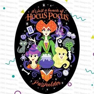 Hocus Pocus Sanderson Sisters AP Annual Passholder Oval Car or Fridge Magnet